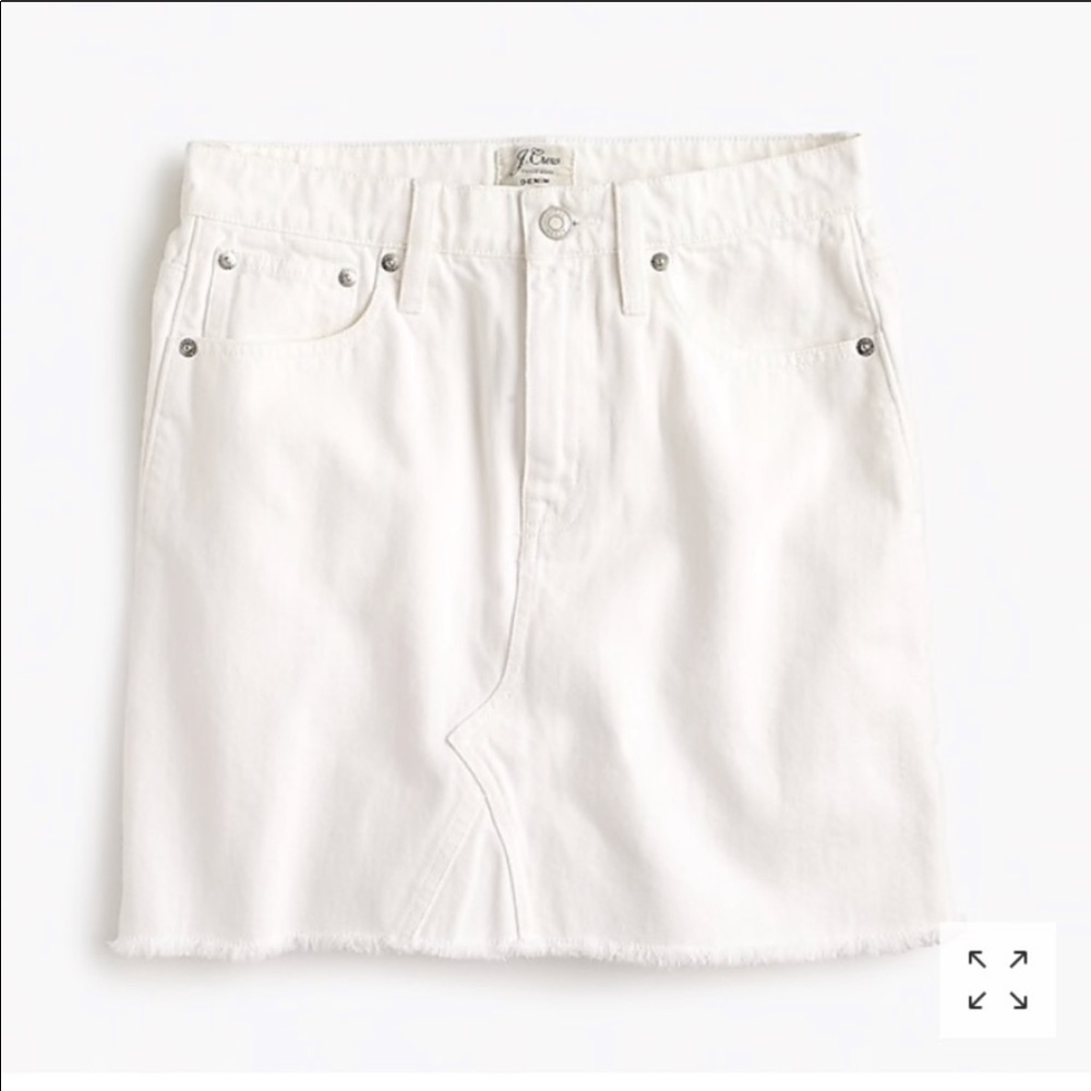 Jcrew white denim skirt size 28